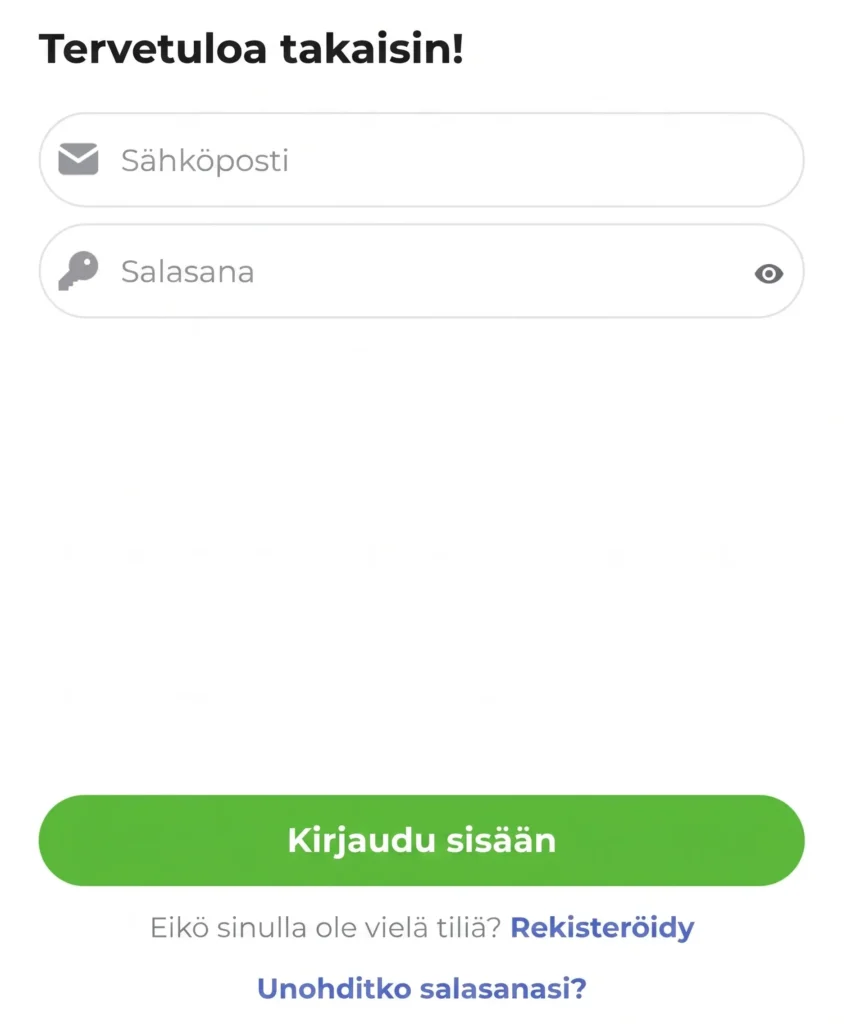 Plan Games Casinon kirjautumislomake pelaajatilin käyttämiseksi